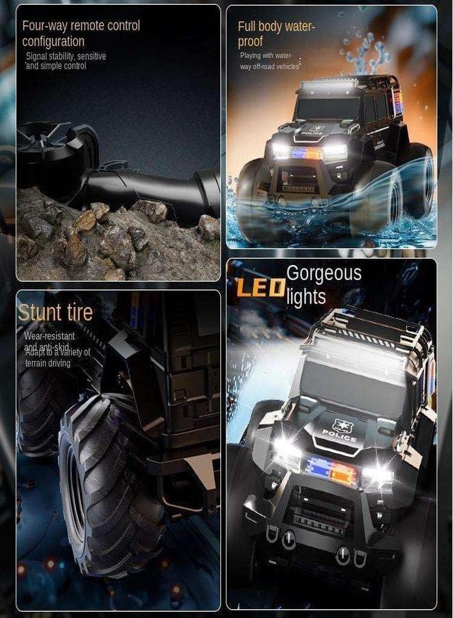 Giptoc 2.4G Amphibious RC Car for Kids | 360° Rotating Stunt Car with LED Lights | Waterproof Off-Road Climbing Truck | Remote Control Toy for Boys & Girls - Image 3